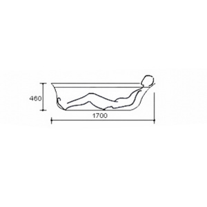 Ванна стальная ВИЗ Donna Vanna, 170х70 см с ножками, антибактериальная (DV-73901)