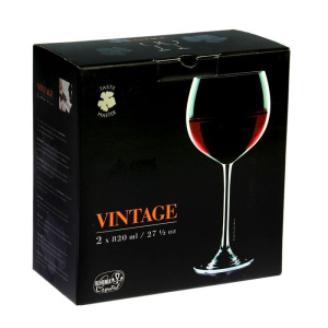 Набор бокалов для вина BOHEMIA CRYSTAL Винтаж 40602 820мл 2 шт