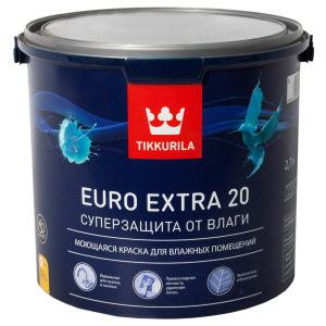 Краска в/д TIKKURILA EURO EXTRA 20 латексная база-А (2,7л)