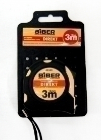 Рулетка BIBER ``DIRECT``, обрезиненный корпус, 16мм*3м