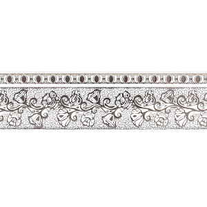 Шина потолочная с планкой MAGELLAN Кружево 3-рядная 1,6м серебро, белый