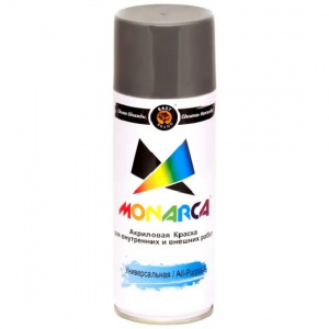 Краска аэрозольная Monarca (520мл), RAL9006 Белый Алюминий