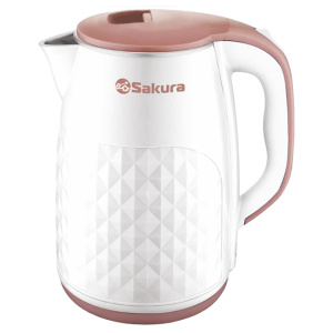 Чайник электрический SAKURA SA-2165WBG 2.5л бело-бежевый 1500-1800Вт