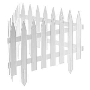 Забор декоративный 'Рейка', 28х300 см, белый