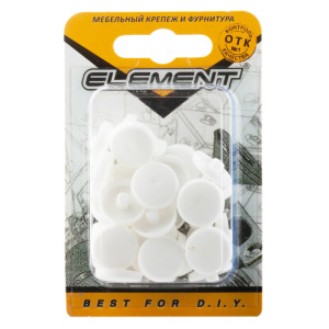 Заглушки для рамного дюбеля ELEMENT, белые (35шт)